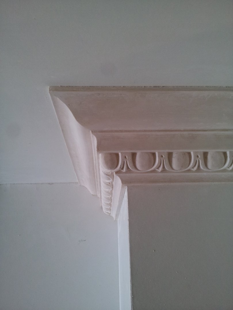 The Egg and Dart cornice in section, with its row of egg and dart ornament